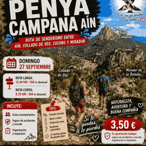 RUTA DE SENDERISMO PENYA CAMPANA AÍN