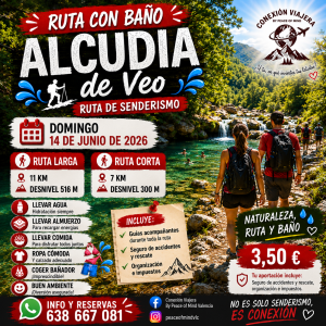 Ruta Alcudia de Veo, grupo de senderismo por la montaña