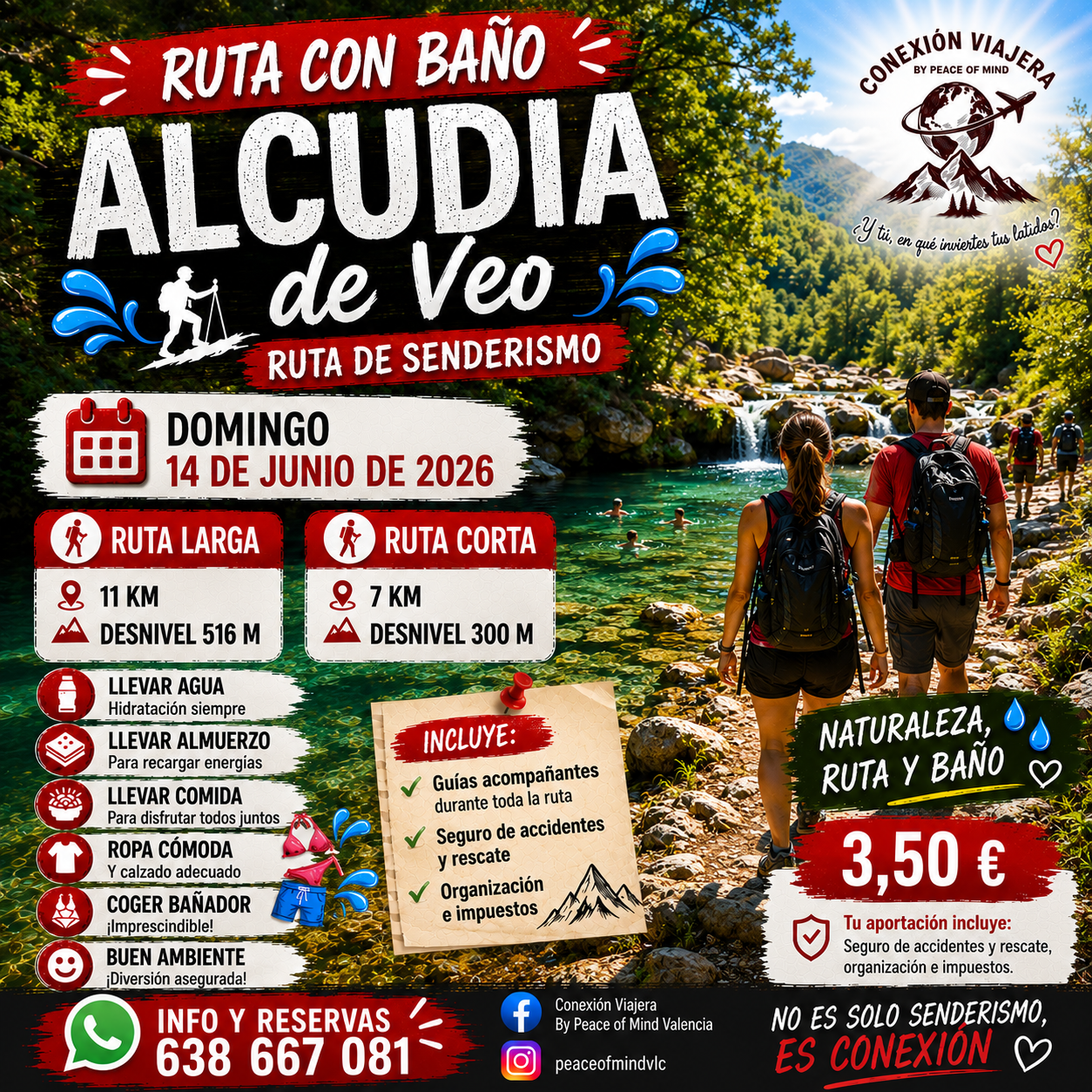 Ruta Alcudia de Veo, grupo de senderismo por la montaña