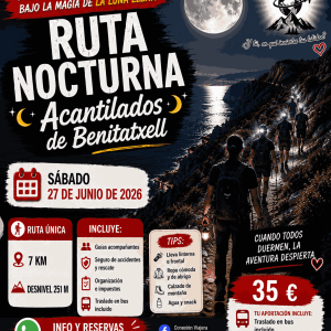 RUTA NOCTURNA ACANTILADOS DE BENITATXELL
