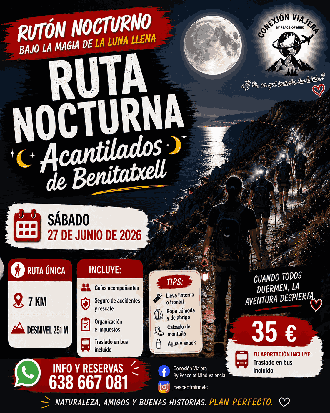 RUTA NOCTURNA ACANTILADOS DE BENITATXELL