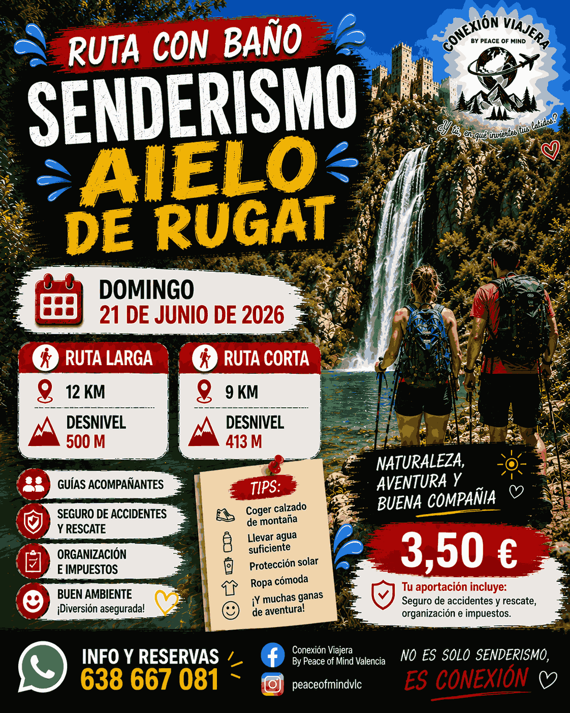 RUTA CON BAÑO SENDERISMO AIELO DE RUGAT