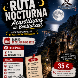 RUTA NOCTURNA ACANTILADOS BENITATXELL