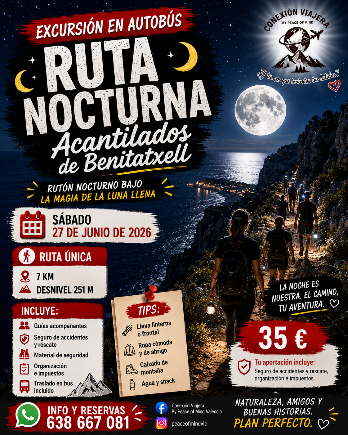 RUTA NOCTURNA ACANTILADOS BENITATXELL