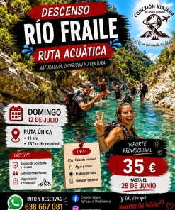 RESERVA DESCENSO RÍO FRAILE JULIO 2026