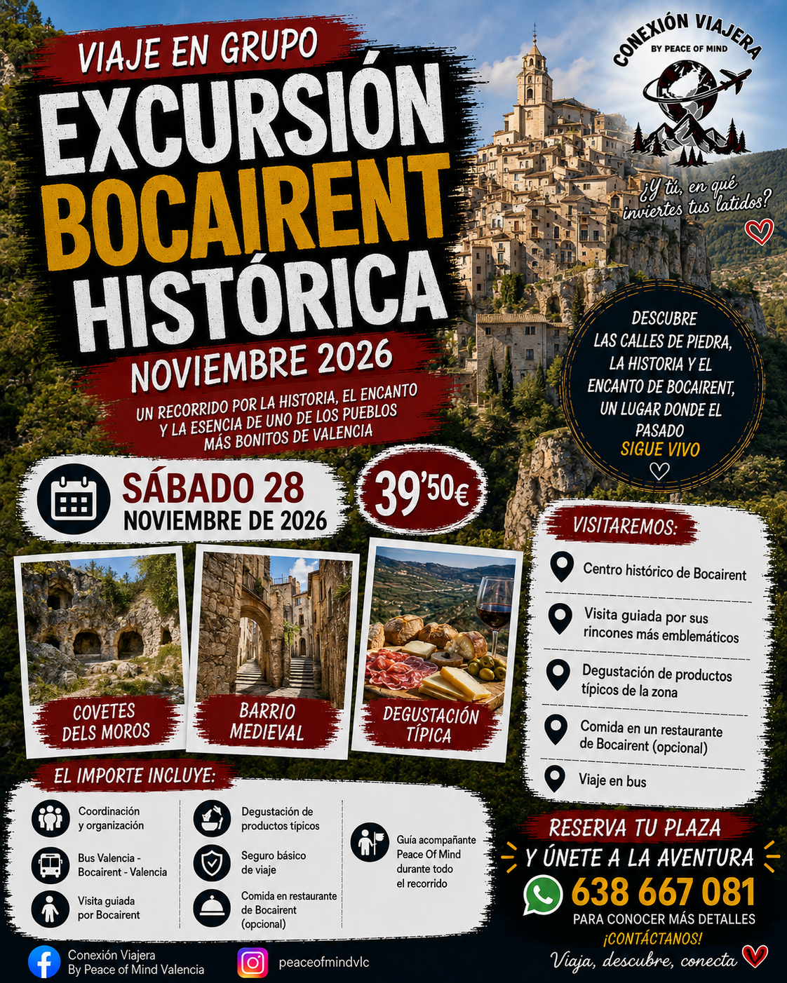 Excursión Bocairent histórica noviembre 2026