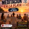 MEDITACIÓN EN LA PLAYA AL ATARDECER