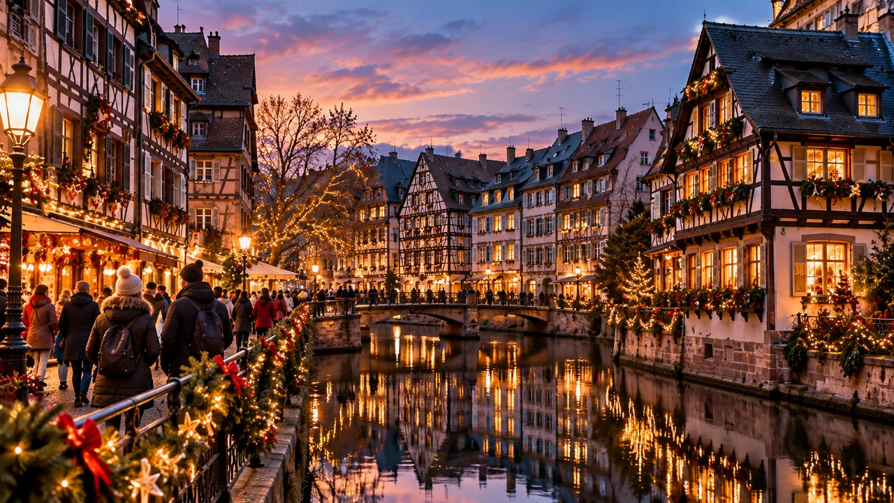 Petite France en Estrasburgo durante Navidad