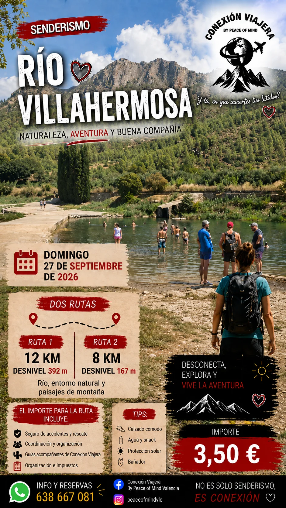RUTA DE SENDERISMO RÍO VILLAHERMOSA