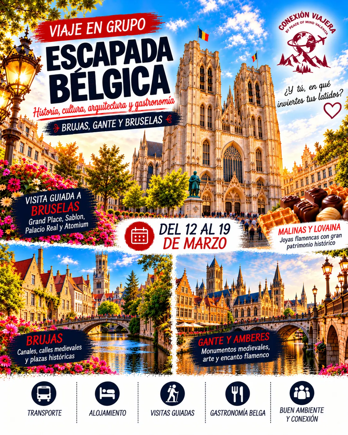 Viaje a Bélgica 2027: Brujas, Bruselas y Gante